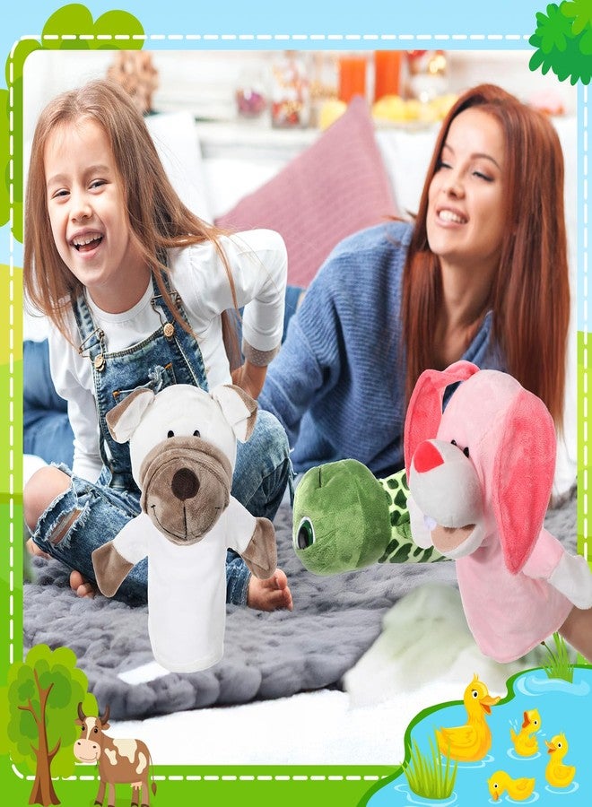 RoundFunny 4 Pcs Hand Puppet Animal with Working Mouth 9.8 Inch Animal Puppet Soft Plush Toy for Storytelling Theater Preschool Birthday Gifts (Turtle, Rabbit, Pig, Dog) - Image 5